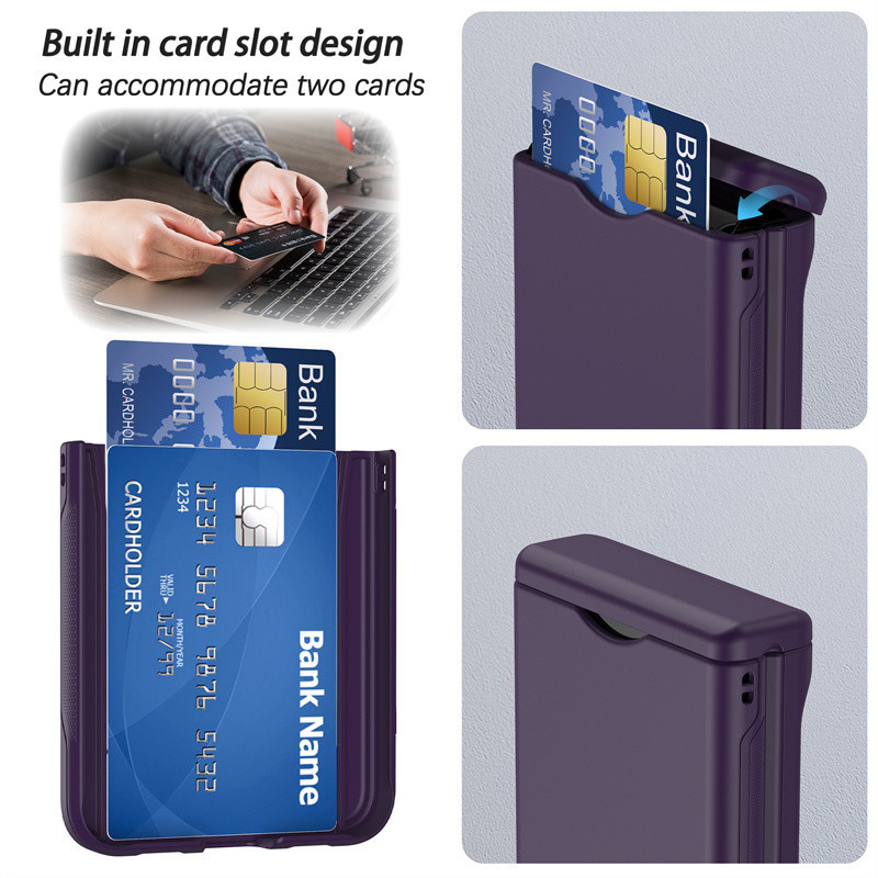 Ốp điện thoại chèn thẻ Samsung Galaxy Z Flip 5 cho Samsung Galaxy Z Flip 4 3 Vỏ chống rơi Chèn thẻ Vỏ điện thoại