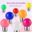 Bóng đèn LED mini đầy màu sắc OIGM, 3W, 5W, E27, 220V, đỏ, vàng, xanh dương, cam, hồng, tím, trắng,