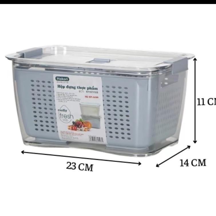 [FURNI HOME] Hộp Đựng Thực Phẩm 2 Lớp Để Tủ Lạnh Có Lỗ Thoát Khí Cao Cấp Hokori Nhựa Việt Nhật | BigBuy360 - bigbuy360.vn