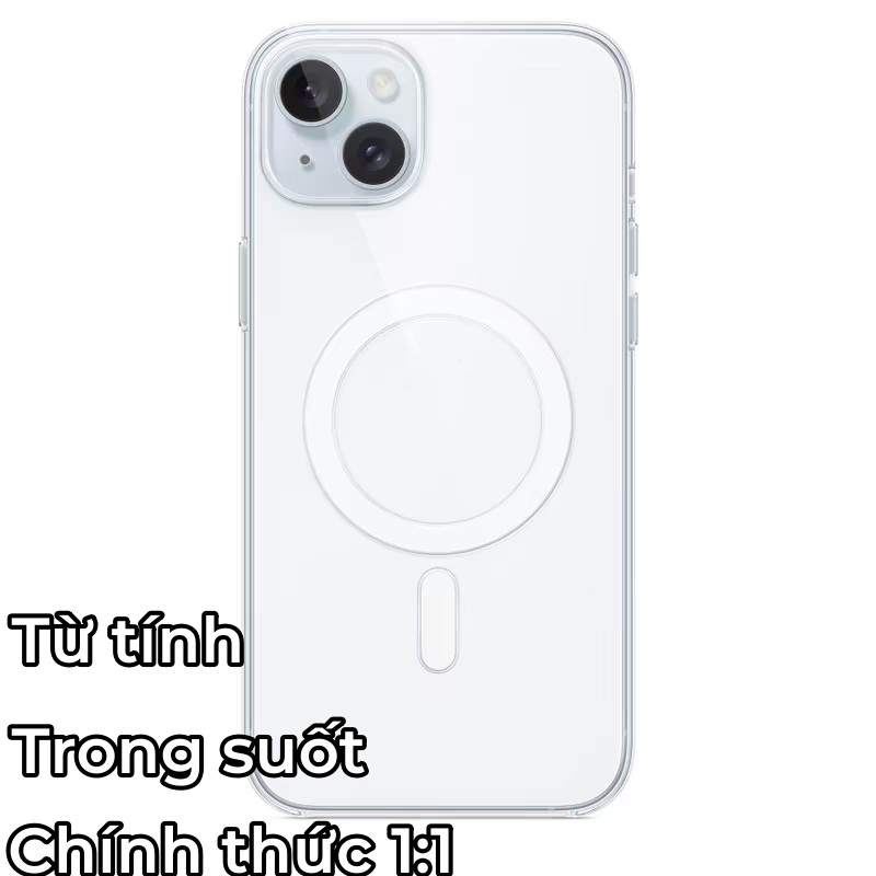 Trong suốt [chính thức 1: 1] Silicon lỏng từ tính cho iphone 17 / 16 / 15 / 14 / 12 / Pro / Pro Max / Plus / Vỏ điện thoại Air Hoạt hình bật lênEquipped