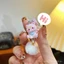 Chào Hello Kitten Hair Ball Mặt dây chuyền, Đính cườm Sweet Girl Heart Móc chìa khóa mèo hoạt hình dễ thương