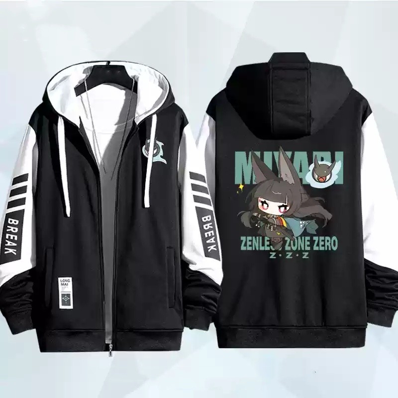 Áo Khoác Unisex Nhân Vật Hoshimi Miyabi Từ Anime Zenless Zone Zero