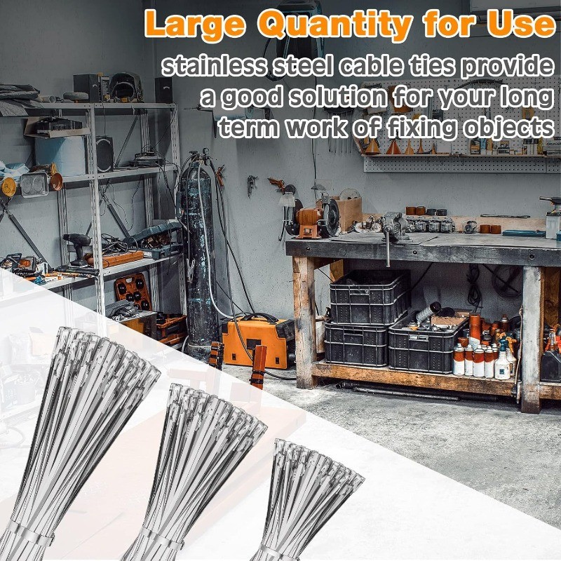 Dây buộc cáp kim loại đa chức năng / Nhẫn buộc dây tự khóa bằng thép không gỉ / Dây buộc cáp hạng nặng