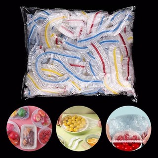 Queenten 100 / 200 / 300 Chiếc Thực Phẩm Trái Cây Tươi Giữ Túi Nhựa Phụ Kiện Nhà Bếp Nhiều Màu Sắc Saran Quấn Bao Thực Phẩm Dùng Một Lần QT