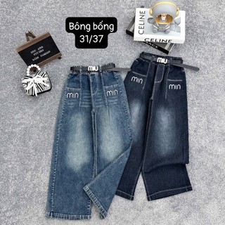 30-37kg Quần bò ống suông Min size đại cho bé gái