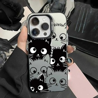 Ốp Điện Thoại Mờ Cho OPPO A60 A12e A7 AX7 A5S AX5S A3S A77S F11 F17 Pro Reno 13Pro 13F 7 Lite 7Z Mèo Dễ Thương Ngộ nghĩnh Mẫu Đơn Giản IMD Cover