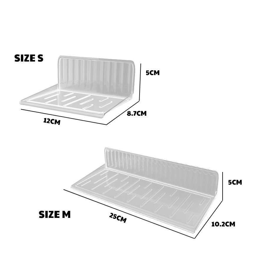 Khay Trong Suốt Dán Tường Siêu Chắc Chắn ENODA HOME, Đựng Đồ Tiện Ích P044