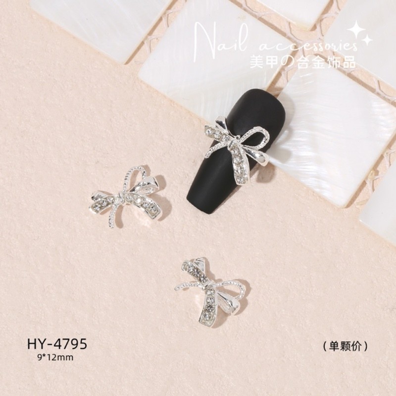 ELEGA Móng Tay Nơ Trang Sức Quyến Rũ Trang Trí Móng Tay Kim Cương Giả DIY Làm Móng Tay Trang Trí