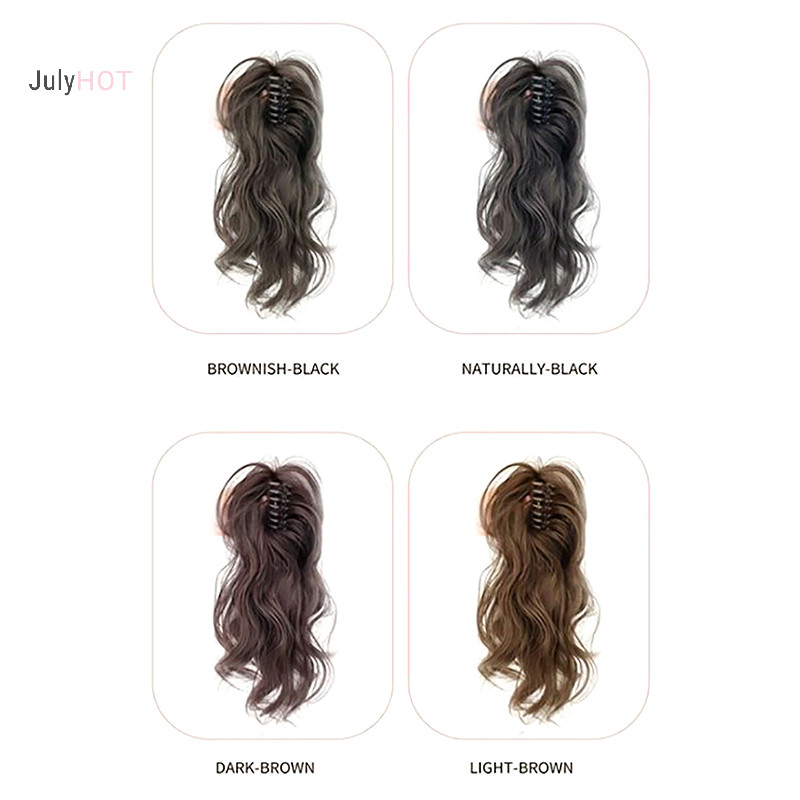 Julyhot Tổng Hợp Móng Vuốt Kẹp Đuôi Ngựa Phần Mở Rộng Tóc Ngắn Xoăn Tự Nhiên Đuôi Giả Tóc Cho Nữ Đuôi Ngựa Tóc Đen Massivedeals