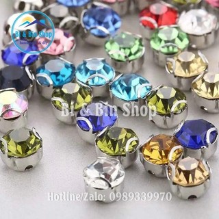 100 Viên Đá Đế S25-5,5mm Tròn 2D Hạt Pha Lê Đính kết Trang Phục, Làm Phụ Kiện Thời Trang