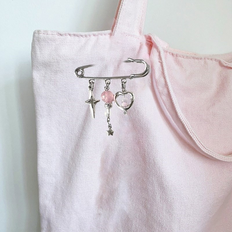 Coo Thời Trang Đính Hạt Pin Có Dây Xích Handmade Trâm Cho Túi Và Quần Áo Ba Lô Mặt Dây Chuyền Huy Hiệu Thời Trang Quần Áo Acces