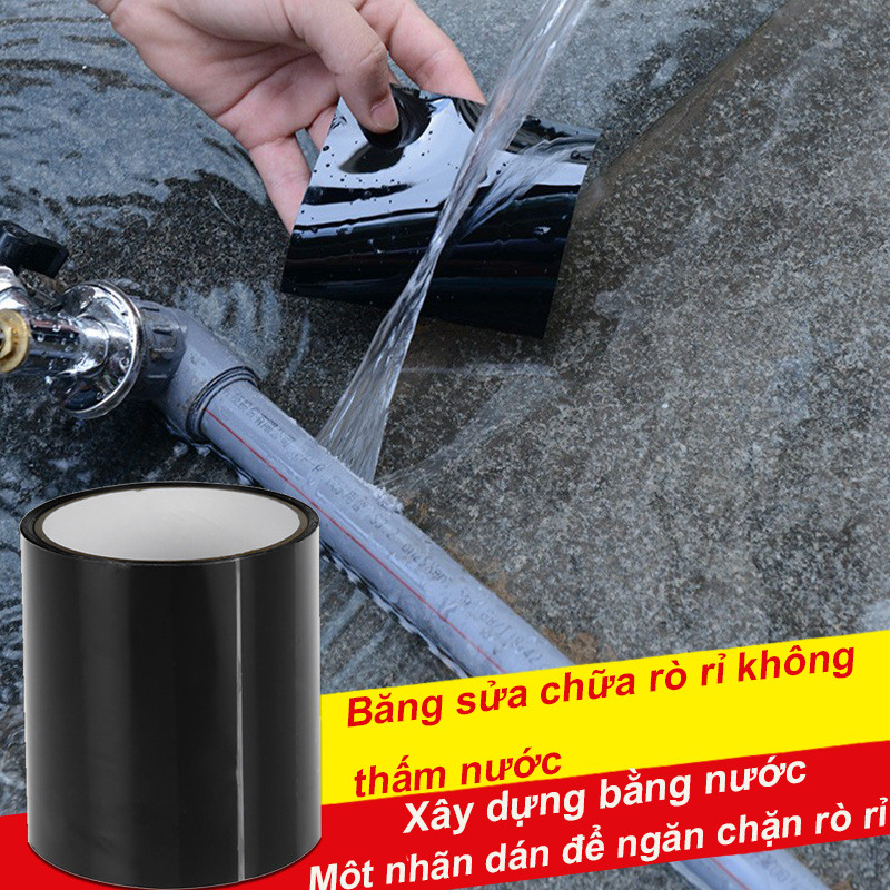 PVC Băng Keo Chống Thấm，Băng Siêu Dính Chống Thấm,Ước Rò Dột Chịu Nhiệt Khổ Ống Nước Bạt Tôn Đường Rò Rỉ Flex Tape