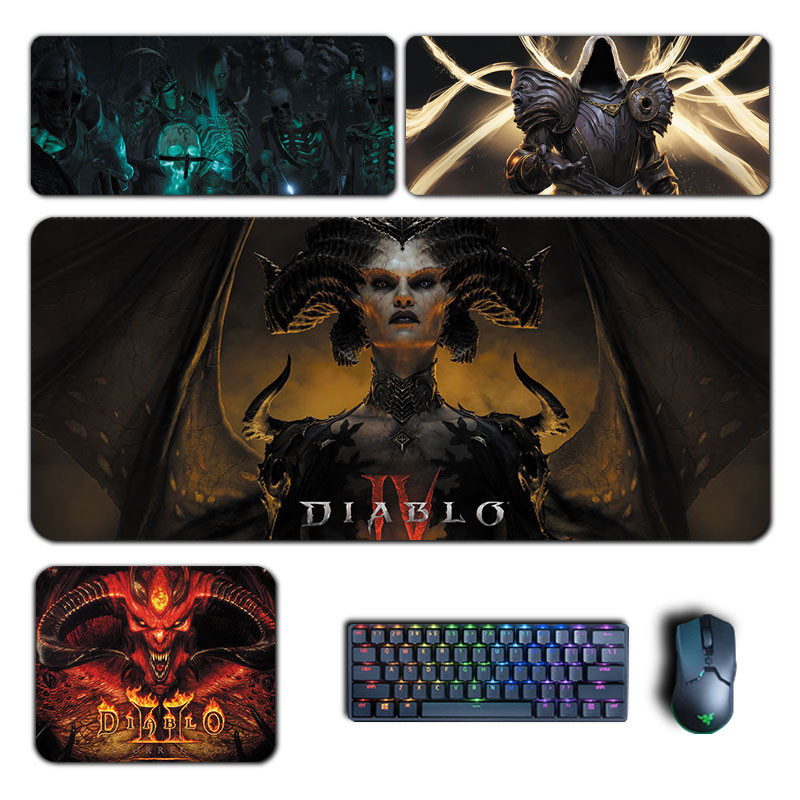 Trò Chơi Diablo 4 IV Miếng Lót Chuột Lớn Lili Inarius Necromancer Mousepad Bàn Phím Máy Tính Đệm Phụ Kiện Chơi Game Thảm Bàn XXL