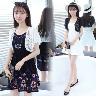Mùa Hè Chống Nắng Quần Áo Ren Nhỏ Khăn Choàng Nhỏ Áo Khoác Cardigan Áo Khoác Nhỏ Phù Hợp Với Áo Sơ Mi Voan Giữa Tay Mỏng Top Nữ