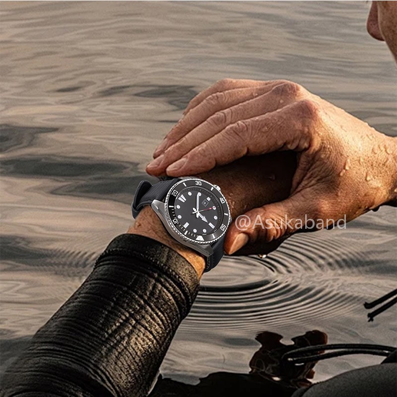 Khóa Bướm Da Thật Chính Hãng Dây Đeo Đồng Hồ Nylon 18 Mm 20 Mm 22 Mm Cho SEIKO Diver Thạch Anh Cơ Dây Đồng Hồ Phát Hành Nhanh Dây Đeo Đồng Hồ Nam Nữ Mềm Vòng Tay Thể Thao