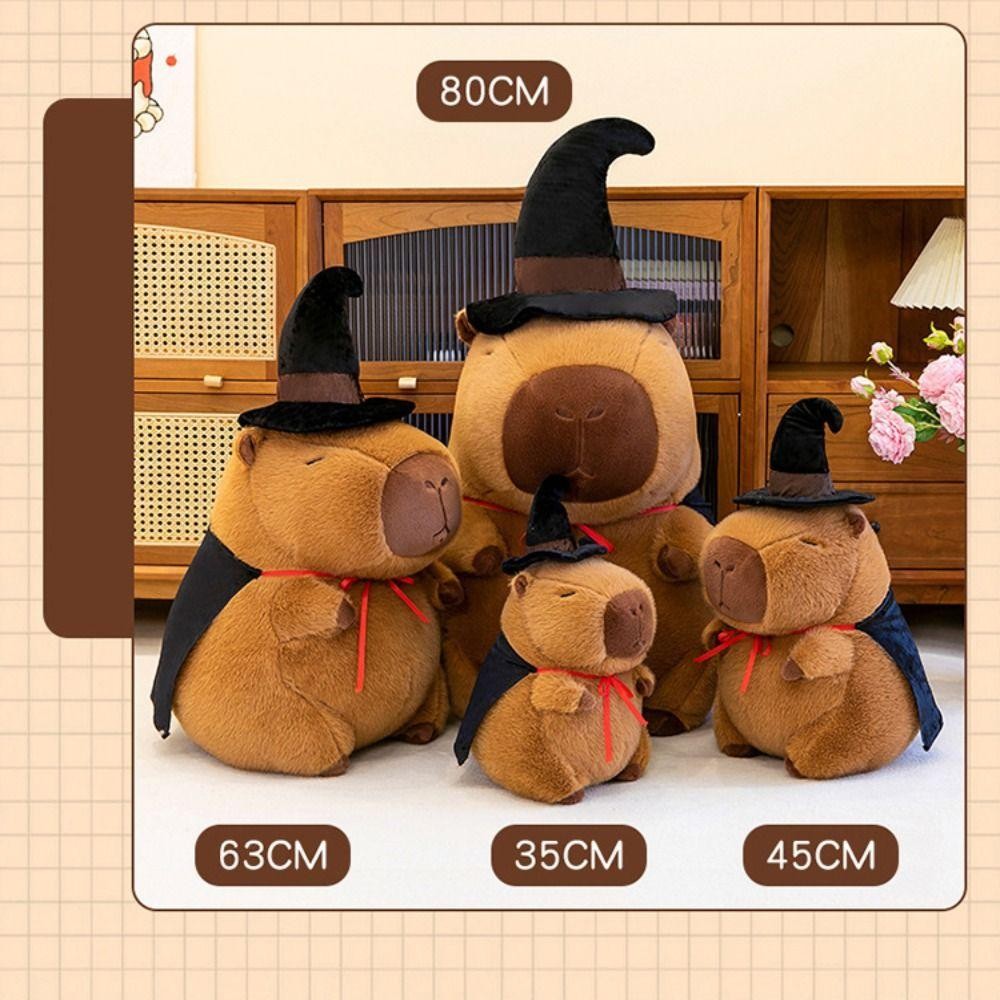 Búp bê nhồi bông sang trọng JIGK 35 / 30CM, Tai nghe Capybara Búp bê sang trọng, Đầu bếp Kawaii Mũ ma thuật Quà tặng Đồ chơi động vật nhồi bông mềm Trẻ em
