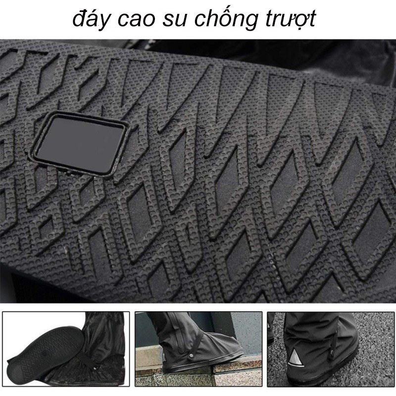 Bốt mưa PVC chất lượng cao,Bọc Giày Đi Mưa Cổ Cao Chống Trơn Trượt,Size 35-47,Ủng Bọc Giày Cổ Cao