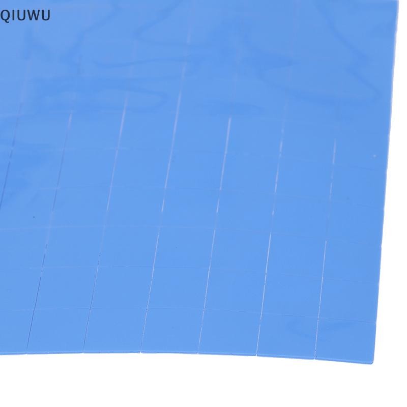 Qiuwu 100 Cái 10 * 10 * 0.5mm Tấm lót nhiệt GPU CPU Tản nhiệt Làm mát Tấm silicon dẫn điện.