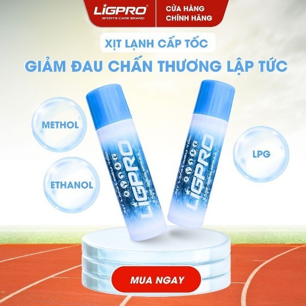 Xịt lạnh giảm đau siêu tốc thảo dược LIGPRO Sơ cứu thể thao chấn thương 200ml Hiệu quả thethaochinhhang