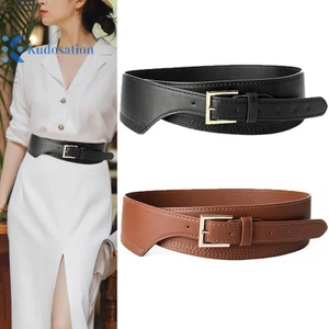 Kudosation Da Có Thể Tháo Rời Thắt Lưng Thời Trang Pin Khóa Rộng Thắt Lưng Vintage Áo Đầm Thắt Lưng Cho Nữ