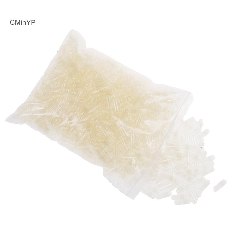 Cminyp 1#0#00# 100pc Viên nang Gelatin cứng rỗng Viên nang thuốc rỗng trong suốt Glory