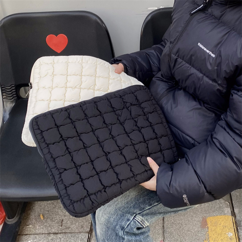 Túi đựng máy tính xách tay Ins New Han Style Bubble Cotton Túi lót máy ...