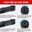 Khoá dây xe đạp 5 số cao cấp bền bỉ chất lượng cao cho xe đạp xe máy đa dụng chống trộm -GIOVA