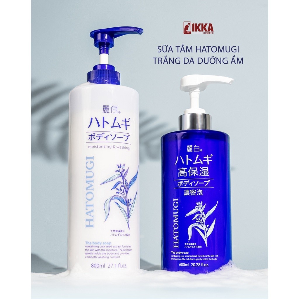 Ảnh Sữa tắm trắng da dưỡng ẩm Reihaku Hatomugi ý dĩ Moisturizing Washing Nhật Bản 800ml - Bahachiha 1