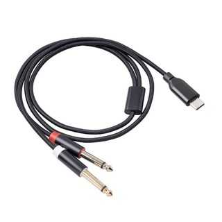Cáp Bang Type C đến 6 35mm Y Linh hoạt USB C đến 6 35mm 1 4 inch TRS Cáp Khả năng tương thích rộng Chất lượng âm thanh tuyệt vời