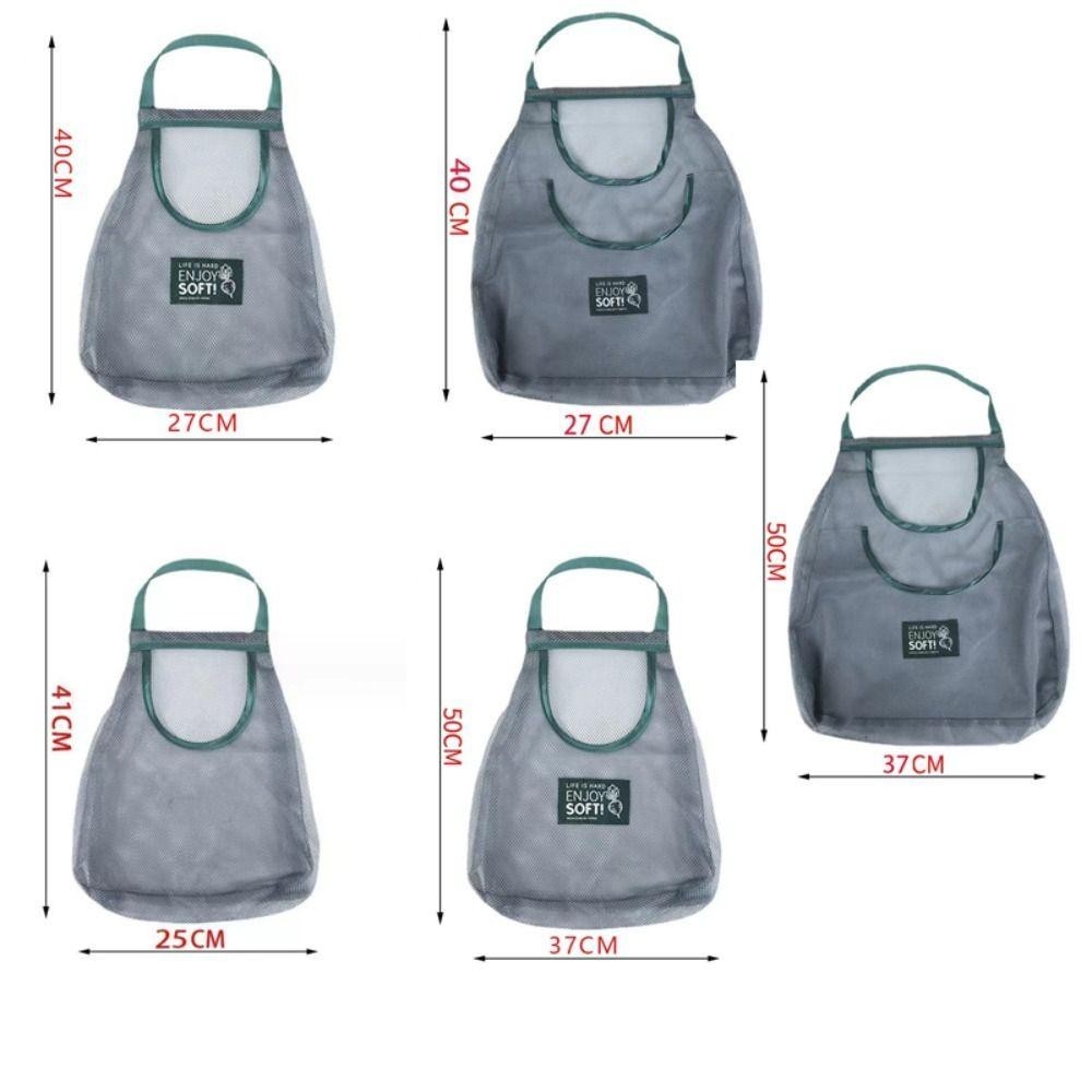 Túi lưới treo nhà bếp MONOSTYLE, Túi đựng rau củ quả dung tích lớn treo tường, Túi lưu trữ Polyester có thể tái sử dụng