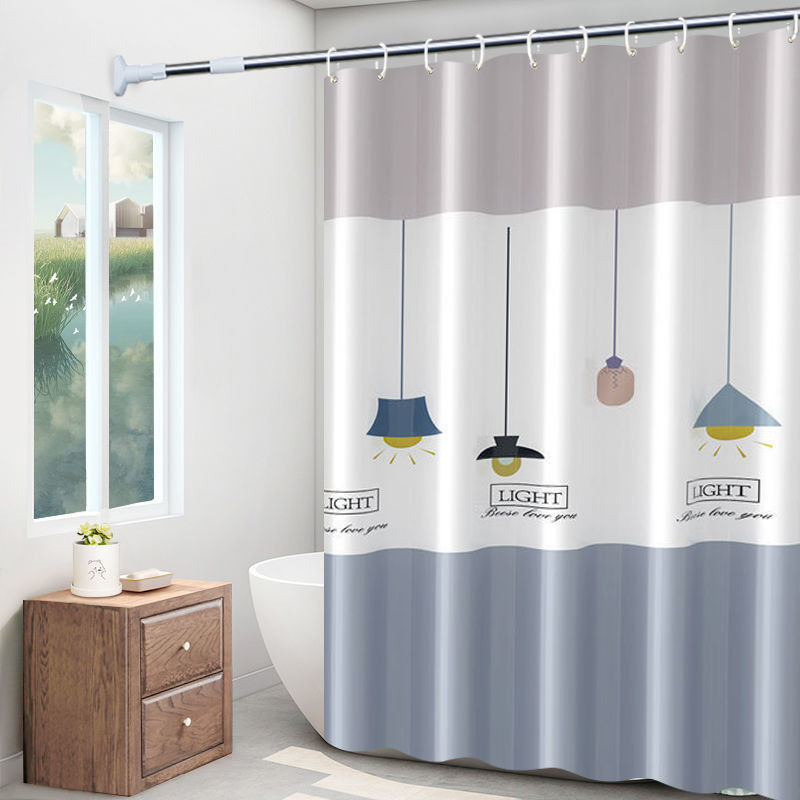 Rèm tắm chống thấm nước và chống nấm mốc Rèm phòng tắm dày không đục lỗ vách ngăn rèm cửa Pabaro