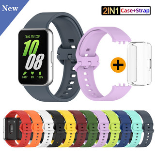 Dây Đeo Silicon 2 TRONG 1 Cho Samsung Galaxy Fit 3 Dây Đeo Đồng Hồ Cho Galaxy Fit3 SM-R390 Có Vỏ Bảo Vệ