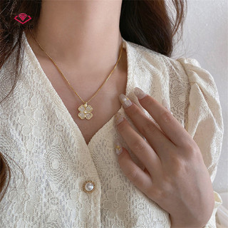 Hwetr May Mắn Bốn Cỏ Ba Lá Vòng Cổ Dành Cho Nữ Opal Hoa Mặt Dây Chuyền Vòng Cổ Thời Trang Xương Đòn Dây Chuyền Choker Cưới Trang Sức Quà Tặng Mới