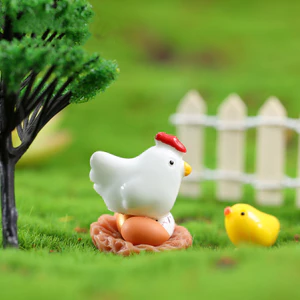 Hoạt Hình Sáng Tạo Nhà Gà ZAKKA Tạp Hóa Rêu Micro Phong Cảnh Làm Vườn Trang Trí Tự Làm Vườn Phong Cảnh Trang Trí Chất Liệu Phụ Kiện