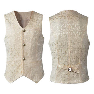 2024 Châu Âu Mỹ Quần Áo Nam Phong Cách Trung Cổ Áo Gothic Vest Sân Khấu Trang Phục Halloween