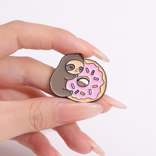 "Thú vị Sloth Series" Men Trâm Thời Trang Quần Áo Phụ Kiện Học Tập Huy Hiệu Quà Tặng Cho Bạn Bè
