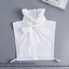 JVSUB Ruffle Nơ Trang Trí, Cotton Trắng Cổ Giả, Thời Trang Có Thể Tháo Rời Áo Sơ Mi Đen Cổ Giả Quần Áo Phụ Kiện