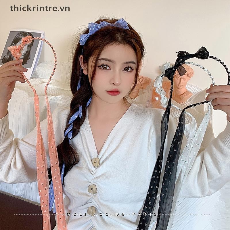 Thi Thời Trang Với Ren Khăn Lụa Nơ Dễ Thương Cho Bé Gái Phụ Kiện Tóc Hàn Quốc Cho Nữ VN