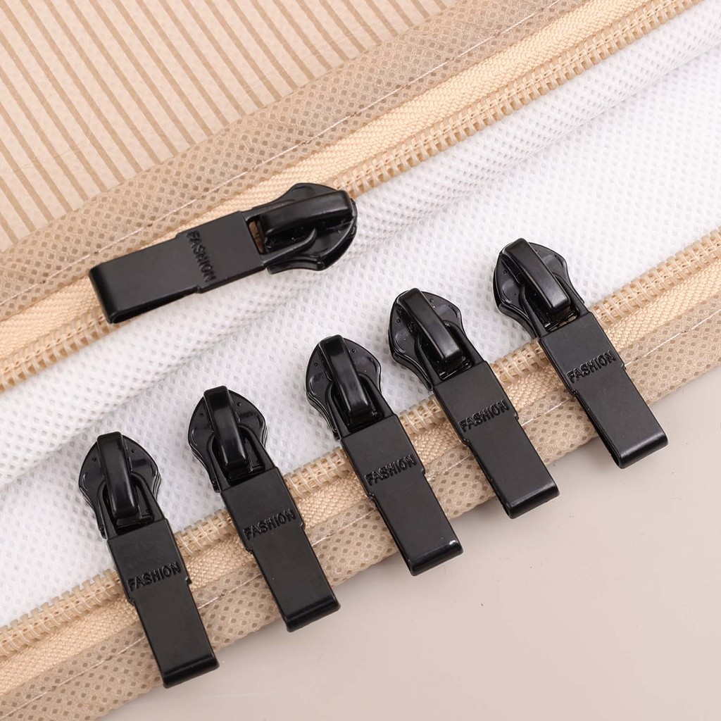 5 Đầu khóa kéo chống nước vô hình - Khóa kéo hai mặt liền mạch ngược - Đầu khóa kéo thay thế kim loại - Phụ kiện may vá - Bộ sửa chữa quần áo cho túi đựng áo khoác