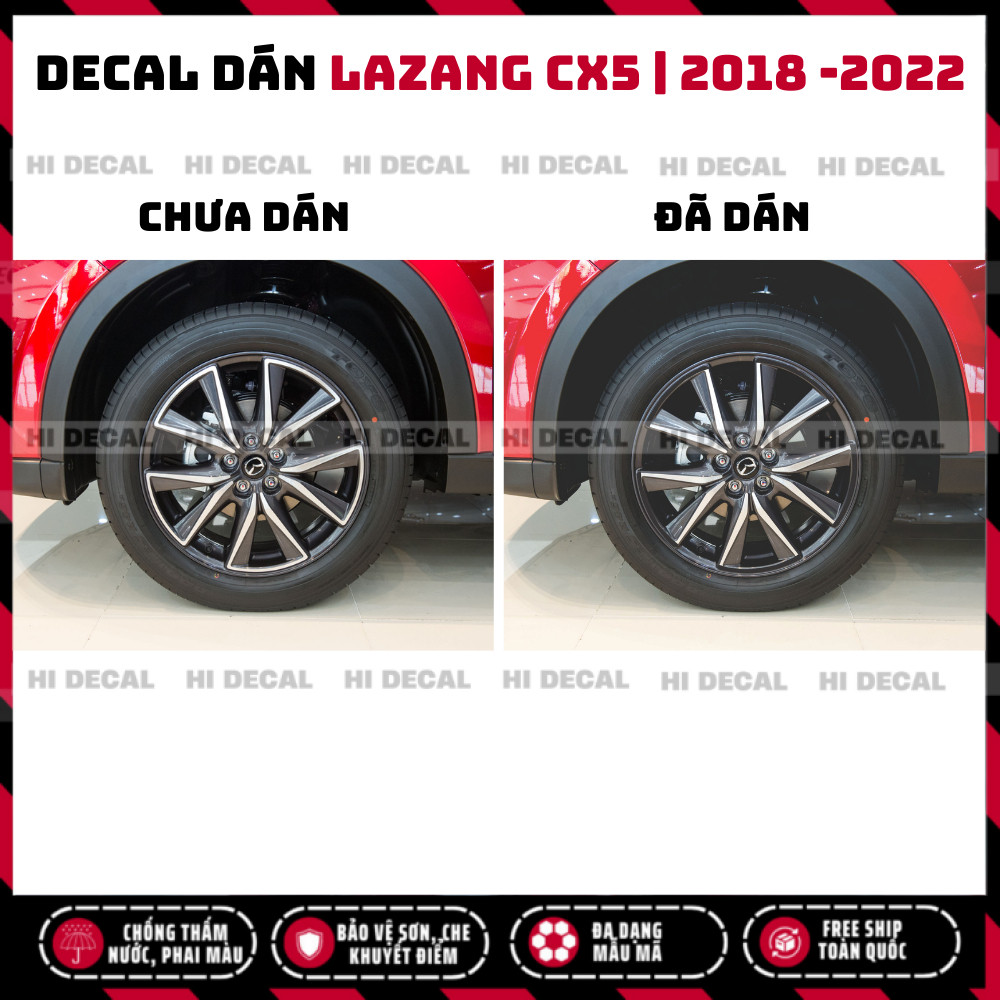 Tem dán mâm Cx5, Decal dán lazang Cx5 trang trí tạo điểm nhấn
