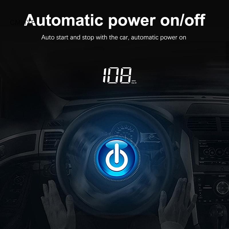 Cminyp Đồng Hồ Tốc Độ Ô Tô HUD GPS Lên Màn Hình Hiển Thị Đồng Hồ Tốc Độ Kỹ Thuật Số Kính Chắn Gió Máy Chiếu Cho Xe Tải Glory Phụ Kiện Điện Tử Tự Động