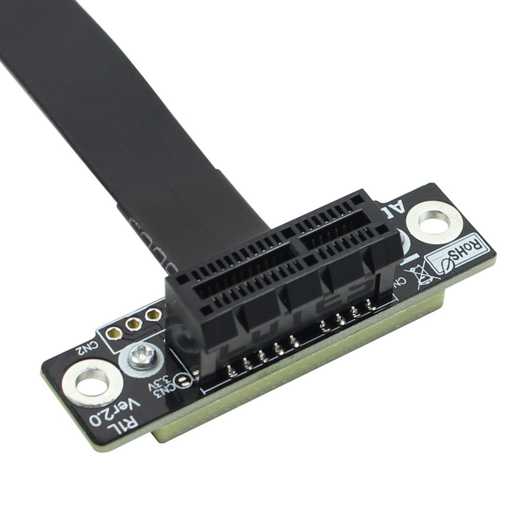 Jmt Dual 90 Độ Góc Phải PCIe 3.0 x1 đến x1 Cáp Nối Dài R11SL-TL 8G / bps Tốc Độ Cao PCI Express 1x Riser Card Ribbon Extender