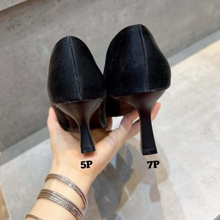 GIÀY CAO GÓT NỮ BÍT MŨI KHÓA VUÔNG CAO 5P VÀ 7P ĐÍNH ĐÁ XINH XẮN Shoes Đế Cao Shoes