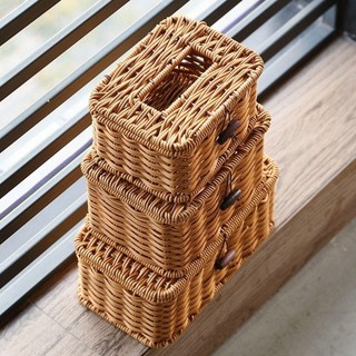 Hộp đựng khăn ăn SENRTY, Hộp đựng khăn giấy bằng nhựa hình chữ nhật, Bàn đựng thùng Carton phong cách cổ điển đơn giản thủ công