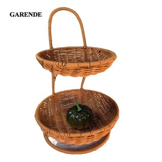 Garende Hai Lớp Giỏ Chứa Đồ Khay Phục Vụ Để Bàn Đồ Lặt Vặt Tổ Chức Trang Trí Giá Trái Cây Giỏ Trái Cây Cho Nhà Bếp Cho Sân