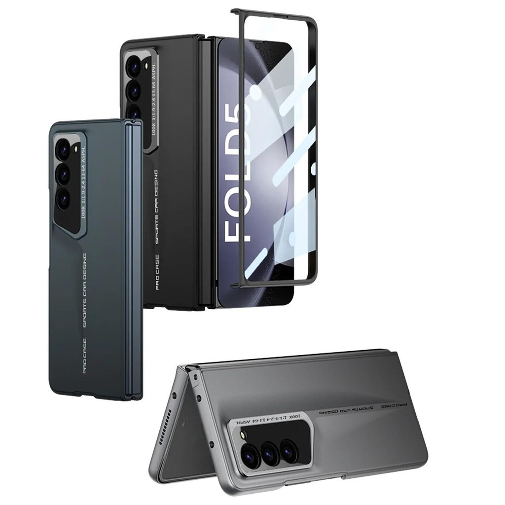 360 Bảo Vệ Toàn Diện Bản Lề Dành Cho Samsung Galaxy Z Fold 6 5 4 3 Có Bút Cảm Ứng Kính Cường Lực Phim Mờ Vỏ Điện Thoại