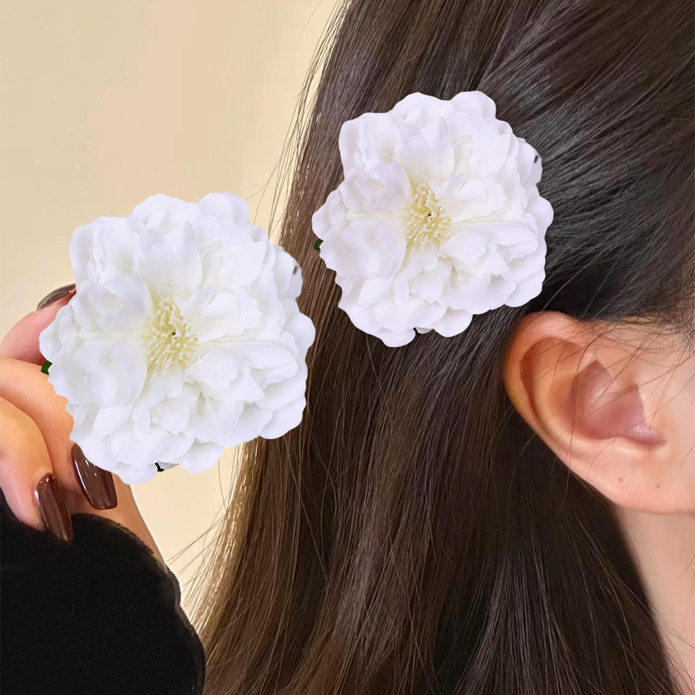 Kẹp tóc hoa trà màu nữ - Kẹp tóc hoa mô phỏng mùa xuân hè cho bé gái ​- Thời Trang Hàn Quốc Ngọt Ngào Dễ Thương ​- Bohemia Side Bangs Barrettes ​- Phụ kiện tóc phổ biến