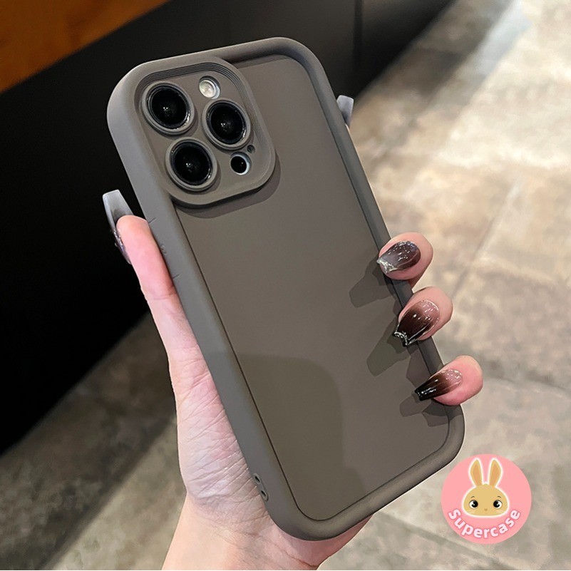 Ốp Màu Trơn Cho Redmi Note 14C A5 14 Pro + 14S 14R Turbo 4 K80 K70 Pro Xiaomi Poco X7 Pro 4G 5G Đơn Giản Full Cover Thời Trang Chống Rơi Vỏ Điện Thoại + Full Cover Lens Camera Pro