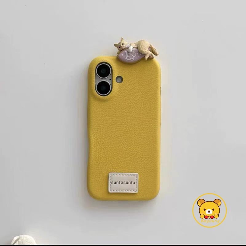 Ốp Điện Thoại Mềm Da Lychee 3D Mèo Dễ Thương Cho Vivo X200 Pro Mini X100 X100s X90 X90s X80 X70 X70T X60 X60T Vỏ Hoạt Hình Cảm Giác Da Mặt Sau Chống Sốc
