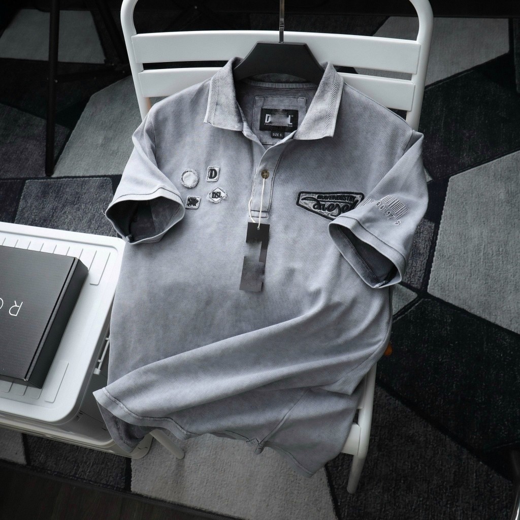 Áo thun polo D.I.E.S.E.L wash acid_tactical_dã ngoại
